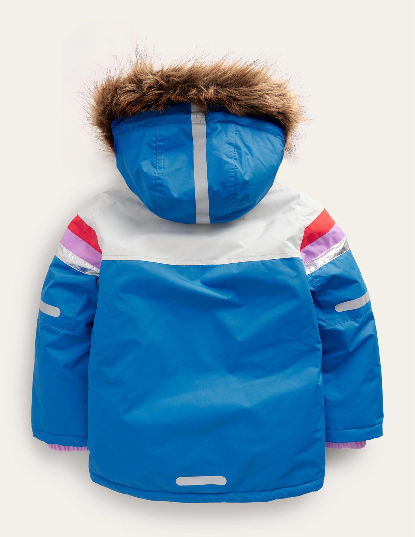 All-Weather Waterproof Jacket-Ivory/Bluing Blue Floral