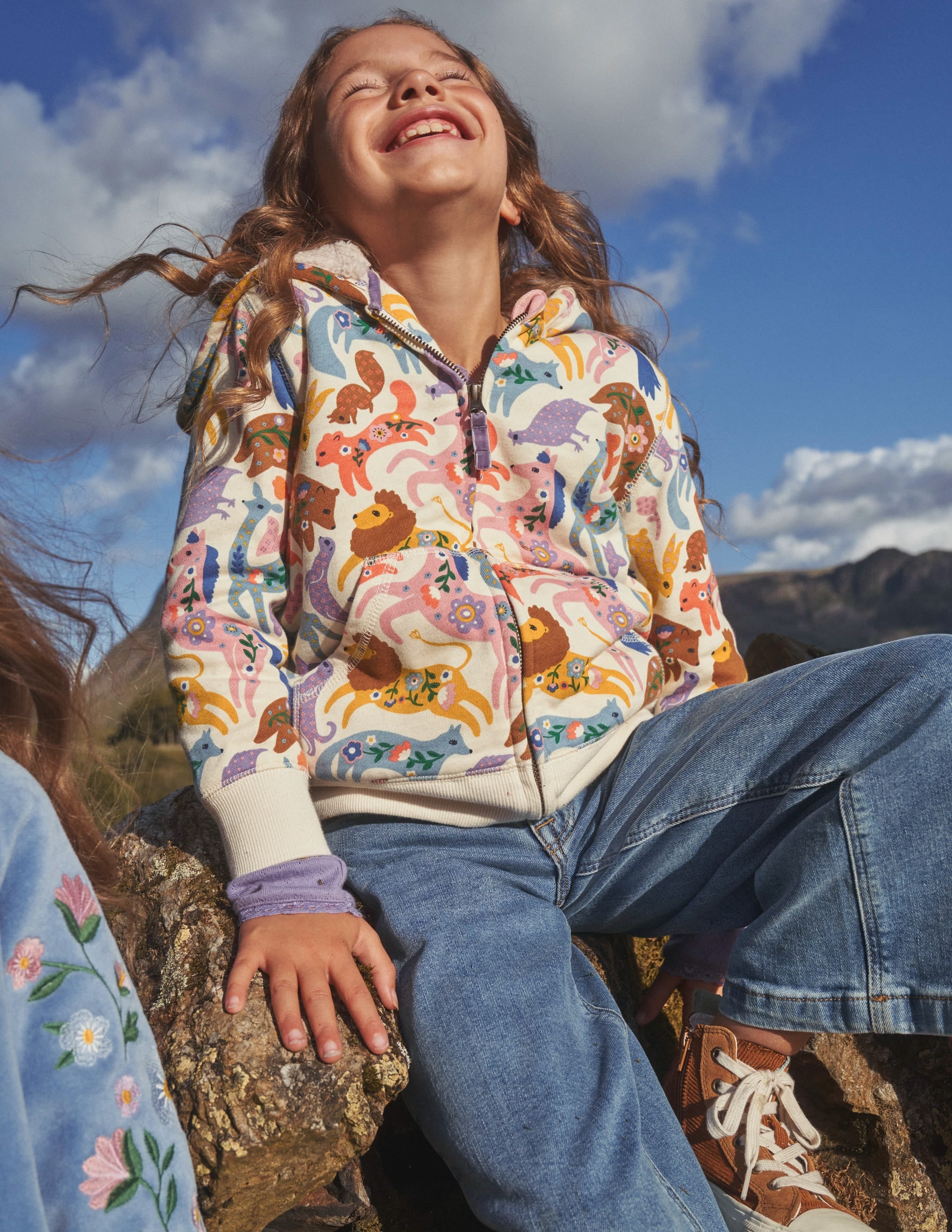 Shaggy-lined Hoodie-Multi Folk Friends - Image 4