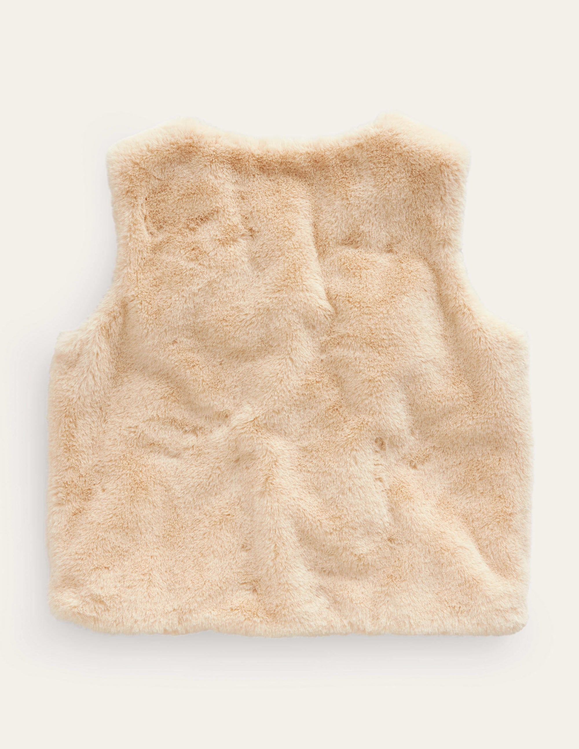Faux Fur Gilet-Cafe Au Lait - Image 2