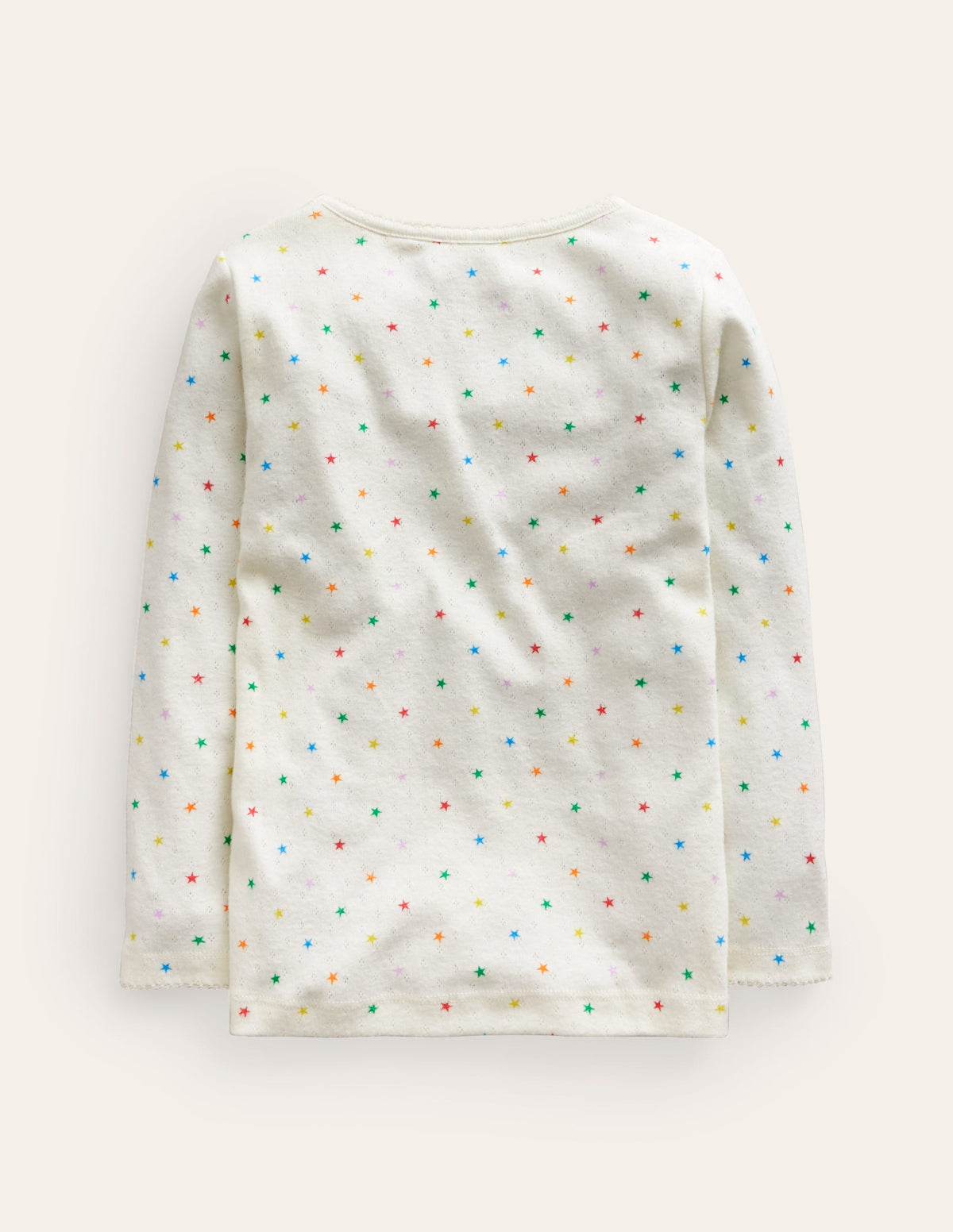 Long Sleeve Pointelle Top-Multi Little Star - Image 2