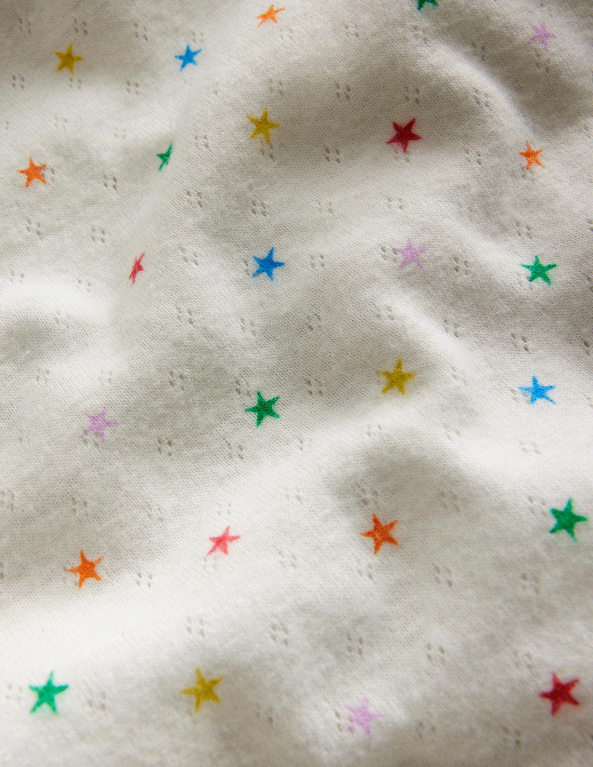 Long Sleeve Pointelle Top-Multi Little Star-3