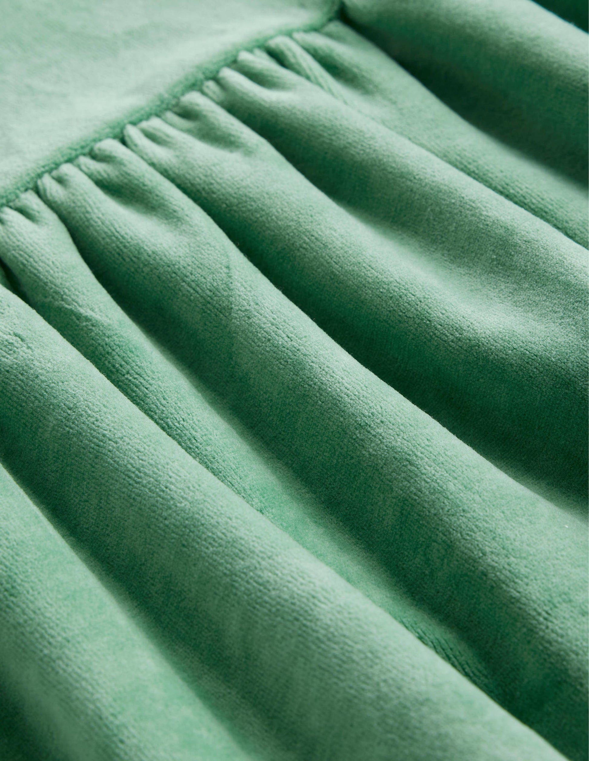 Tiered Velour Dress-Monster Green-3