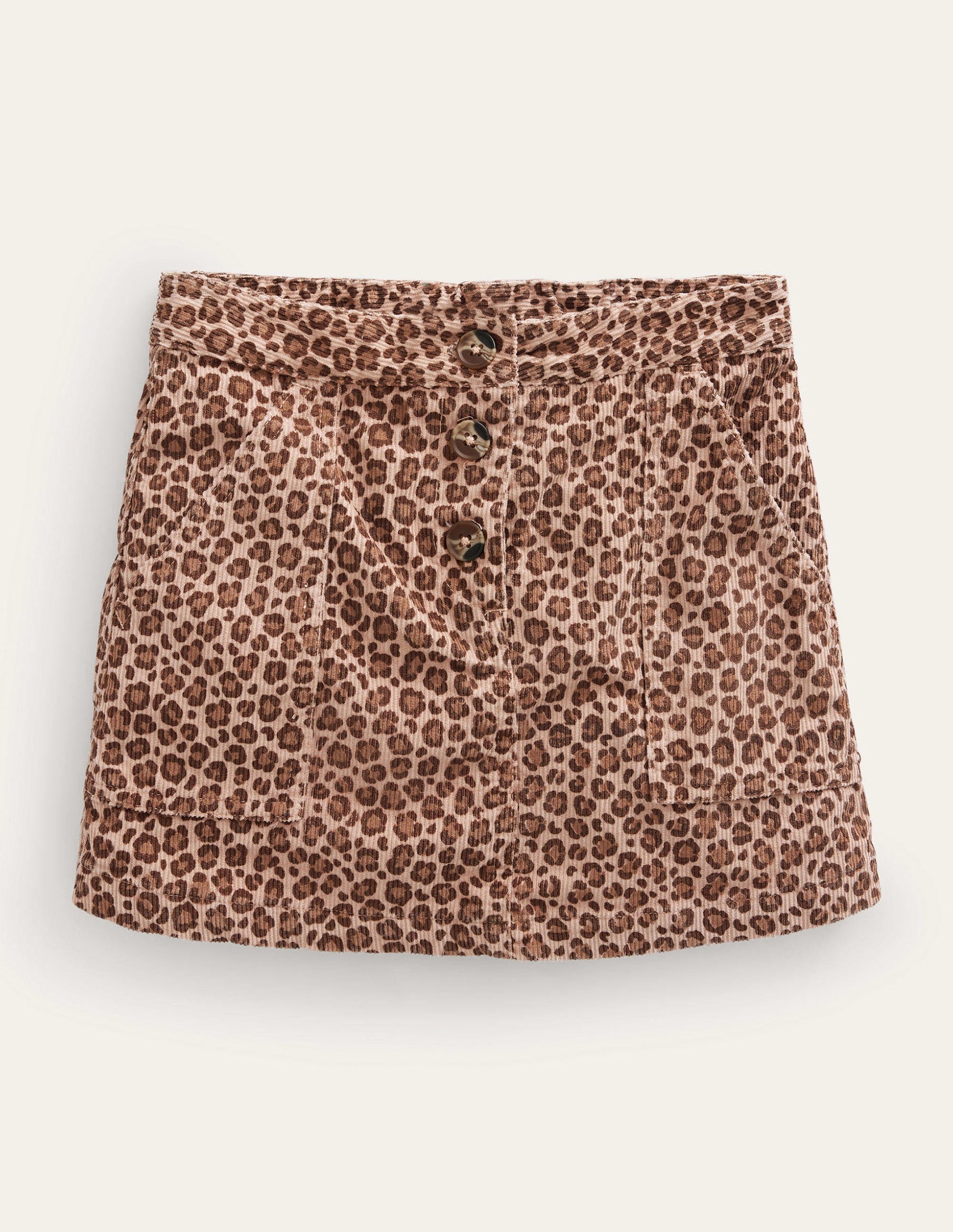 A-Line Mini Skirt-Leopard Print-2