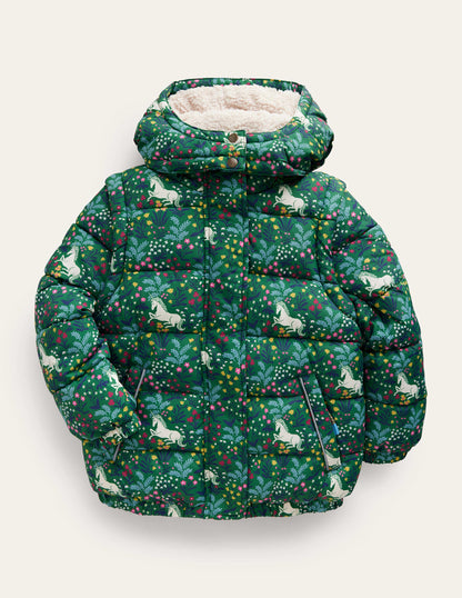 2-in-1 Padded Coat-Deep Green Unicorn Meadow-2