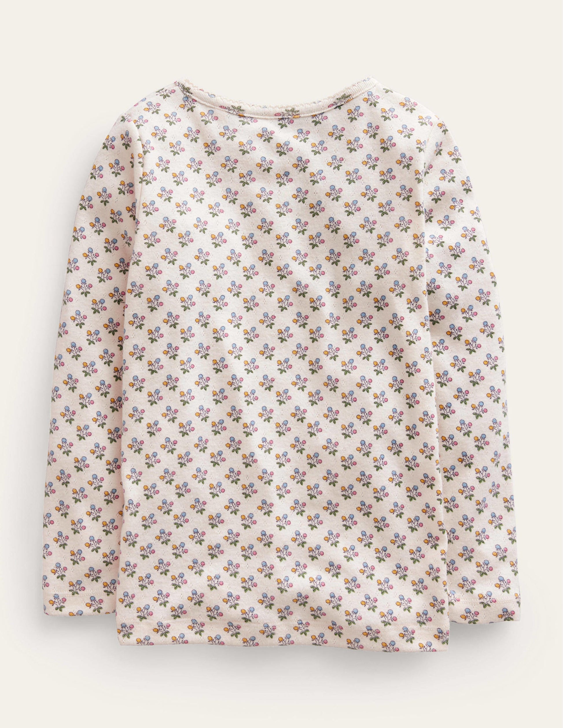 Henley Pointelle Top-Vanilla Pod/Mustard Floral-2