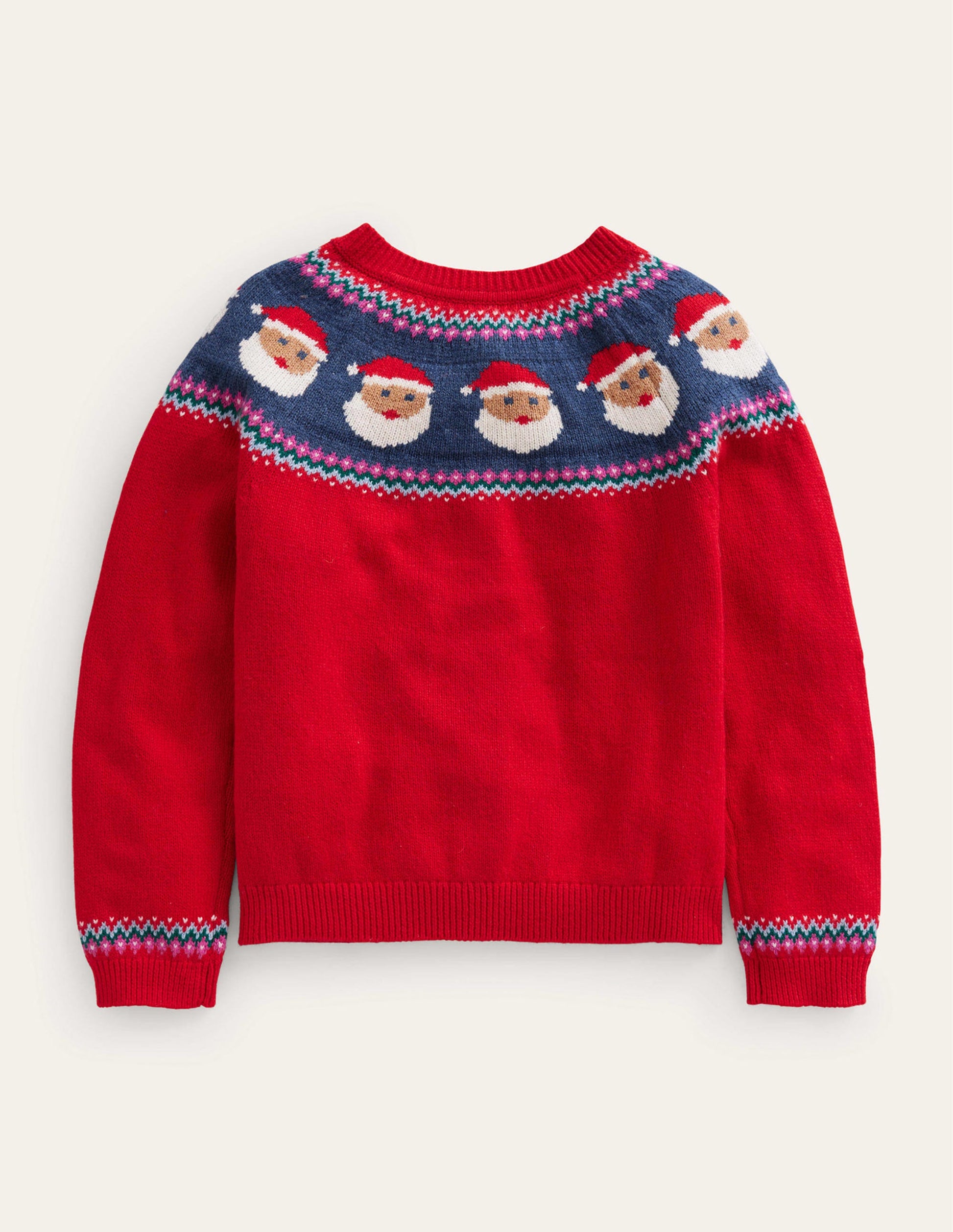 Fun Fair Isle Cardigan-Red Father Christmas-2
