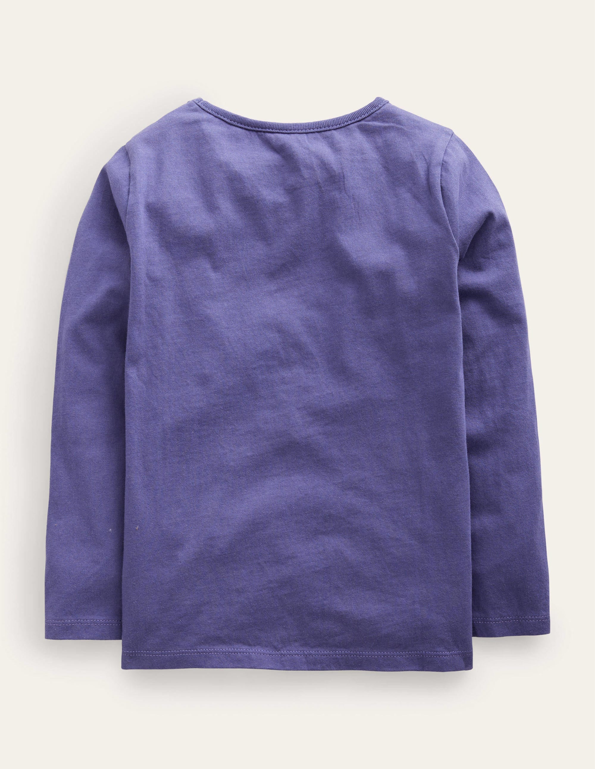 Puff Sleeve Appliqué T-shirt-Soft Starboard Blue Unicorn - Image 2