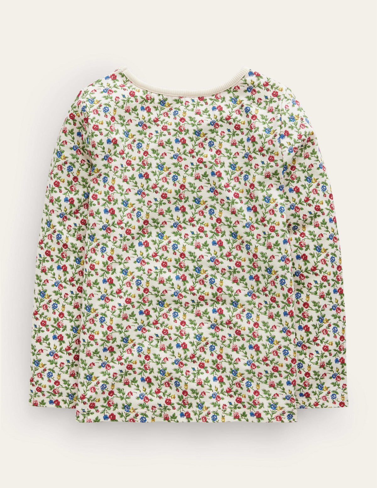 Puff Sleeve Appliqué T-shirt-Multi Floral Fox - Image 2