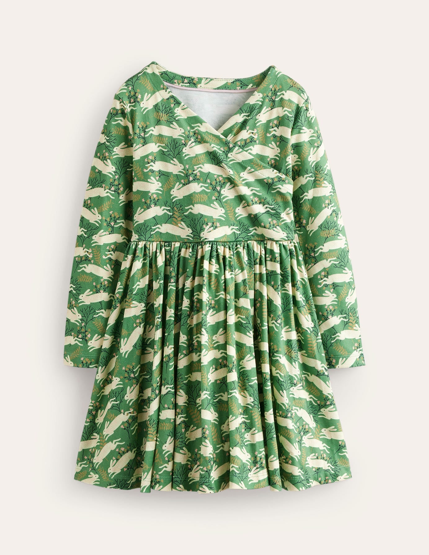 Twirly Ballerina Dress-Green Bunny Hop-1