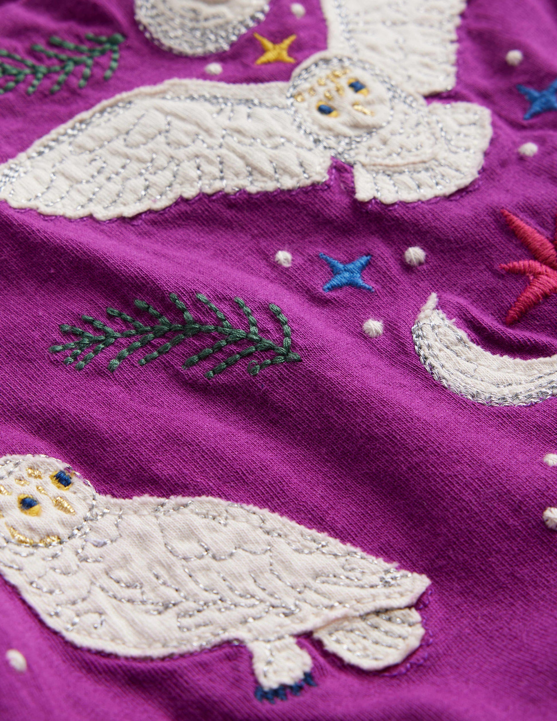 Appliqué Jersey Dress-Chrysanthemum Purple-4