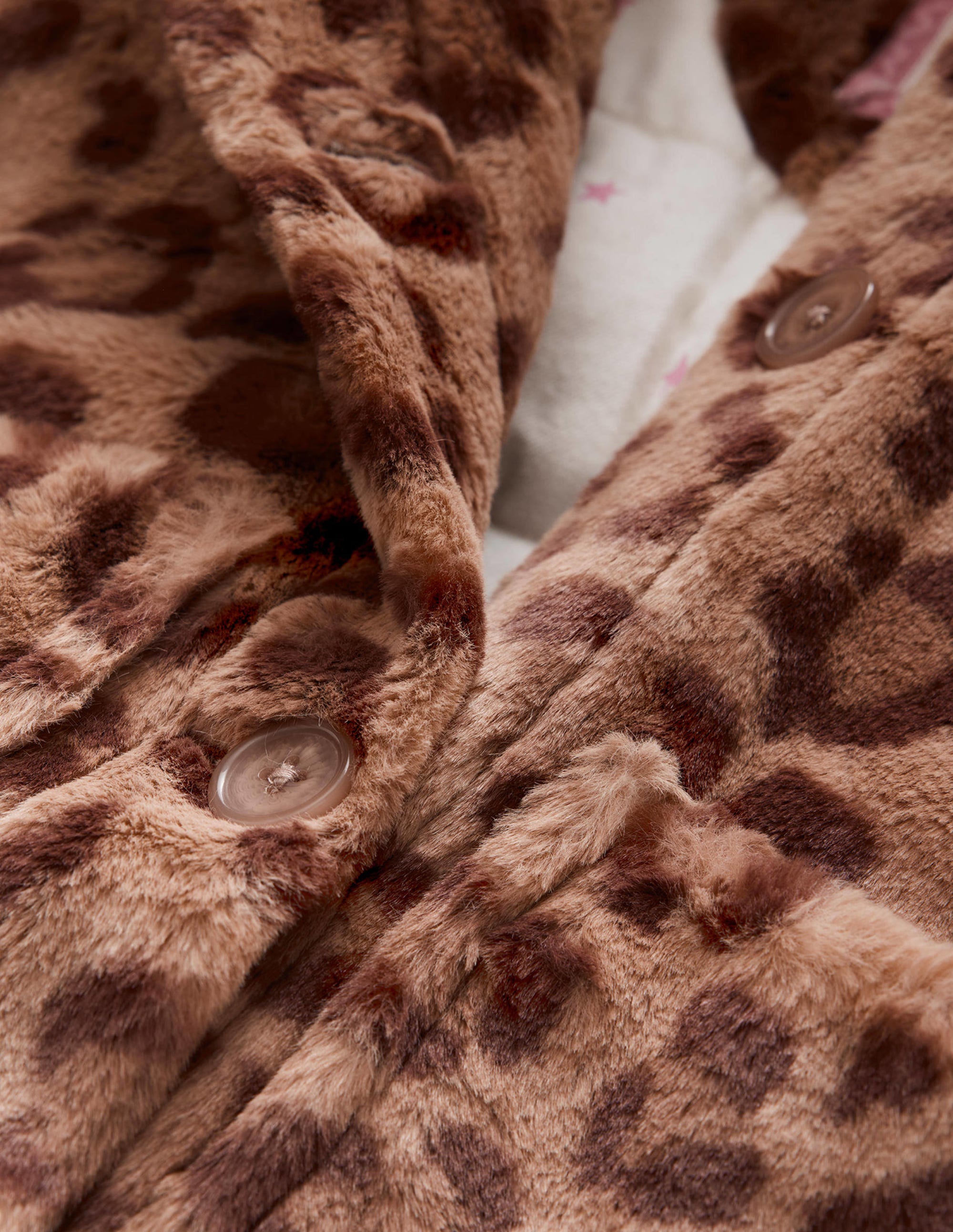 Faux Fur Duffle Coat-Large Leopard - Image 3