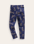 Fun Leggings-College Navy Foil Bunnies