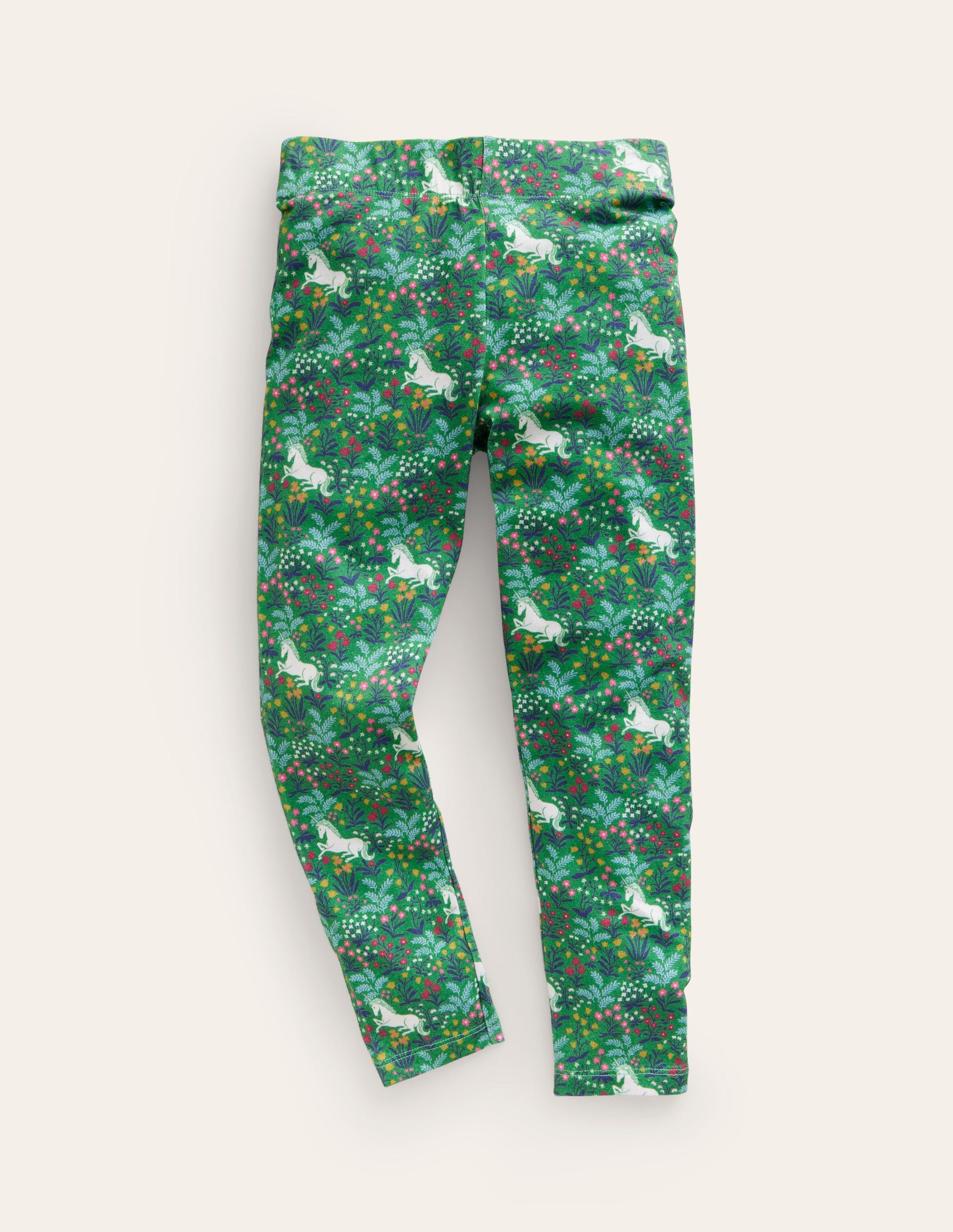 Fun Leggings-Deep Green Unicorn-1
