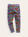 Fun Leggings-Navy Multi Rainbow