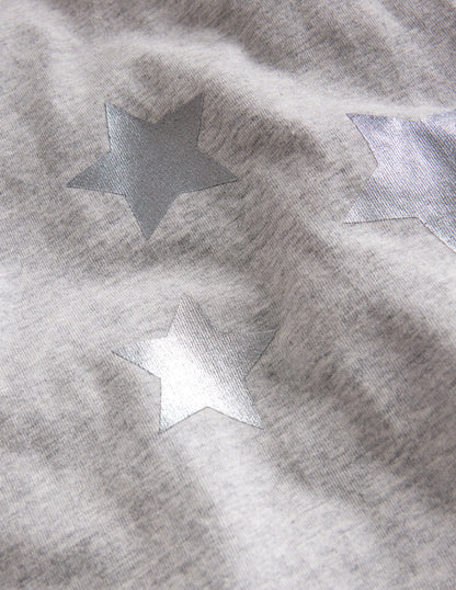 Colourblock Raglan T-shirt-Grey Marl Stars-3