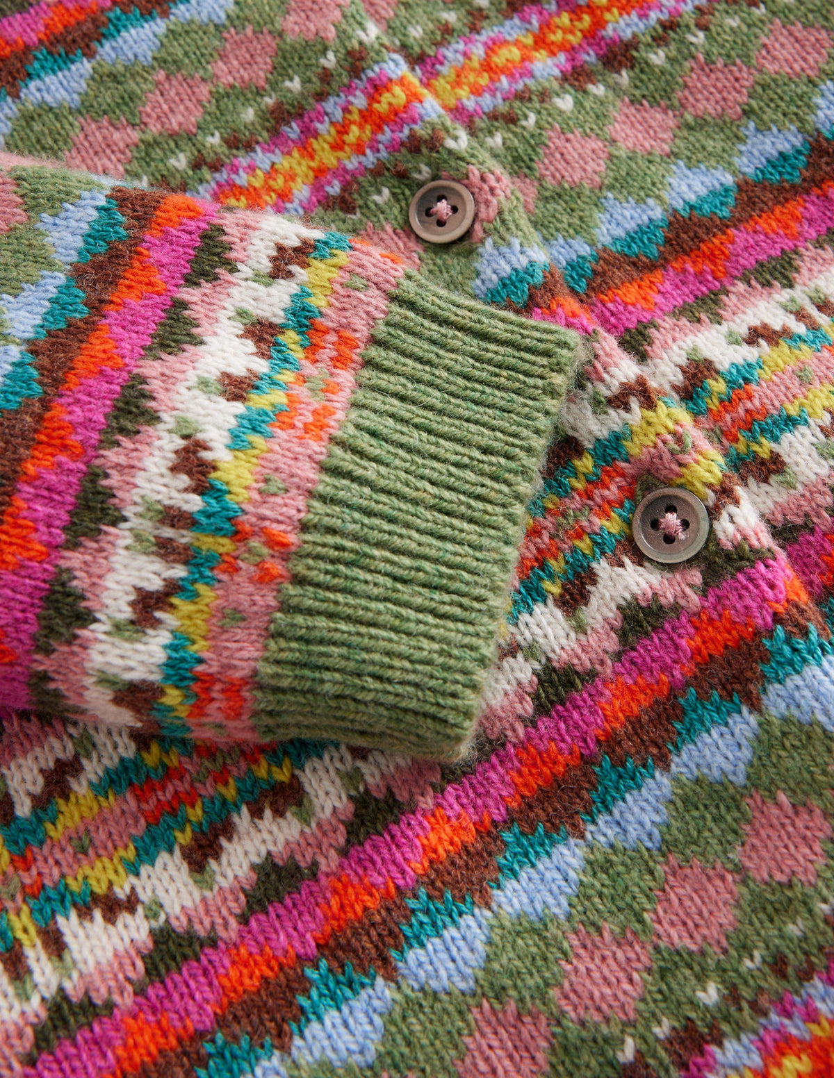 Fair Isle Cardigan-Multi Fair isle-3