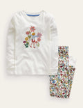 Snug Long John Pyjamas-Ivory Fairies