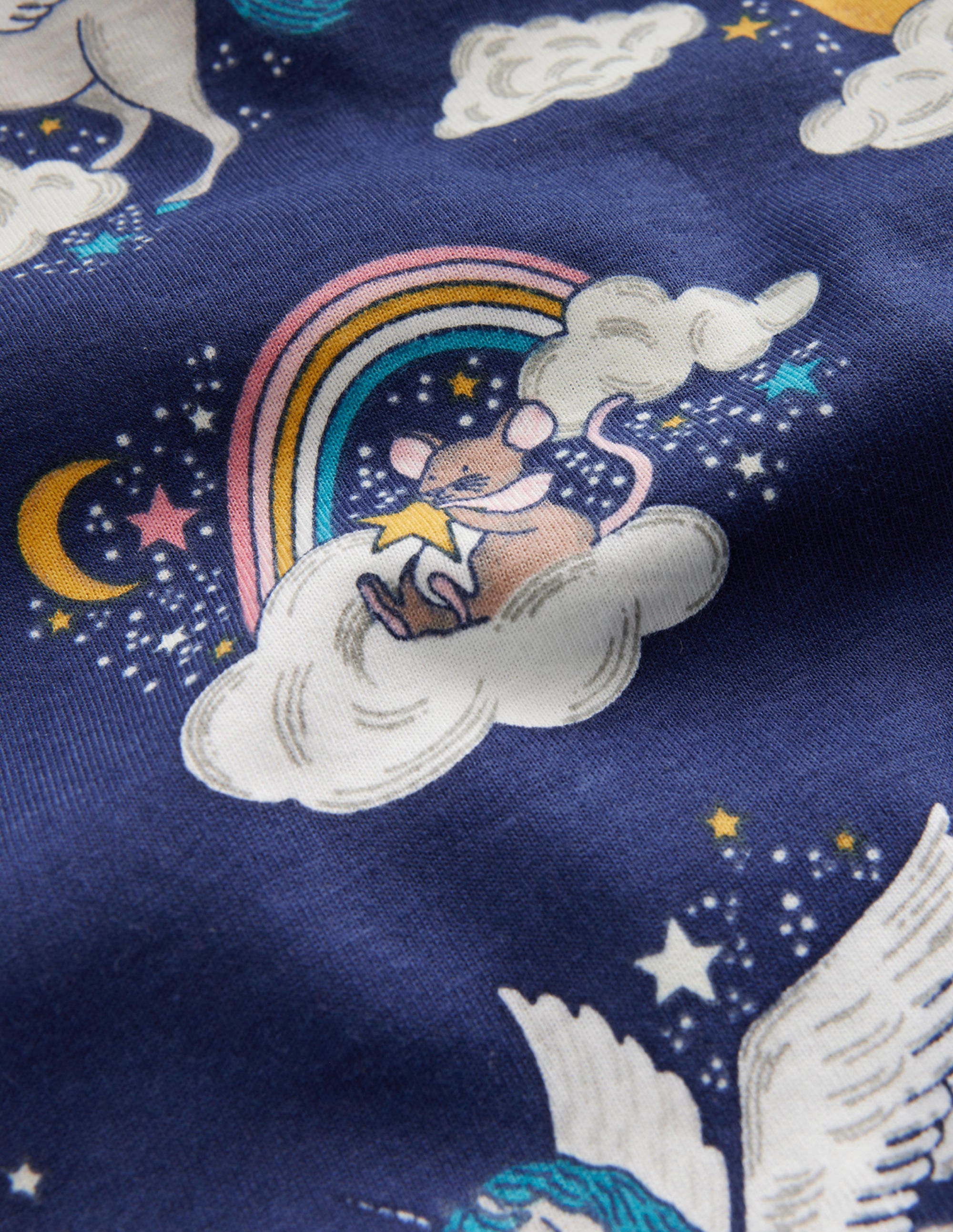 Snug Glow-In-The-Dark Pyjamas-College Navy Magical Sky - Image 3
