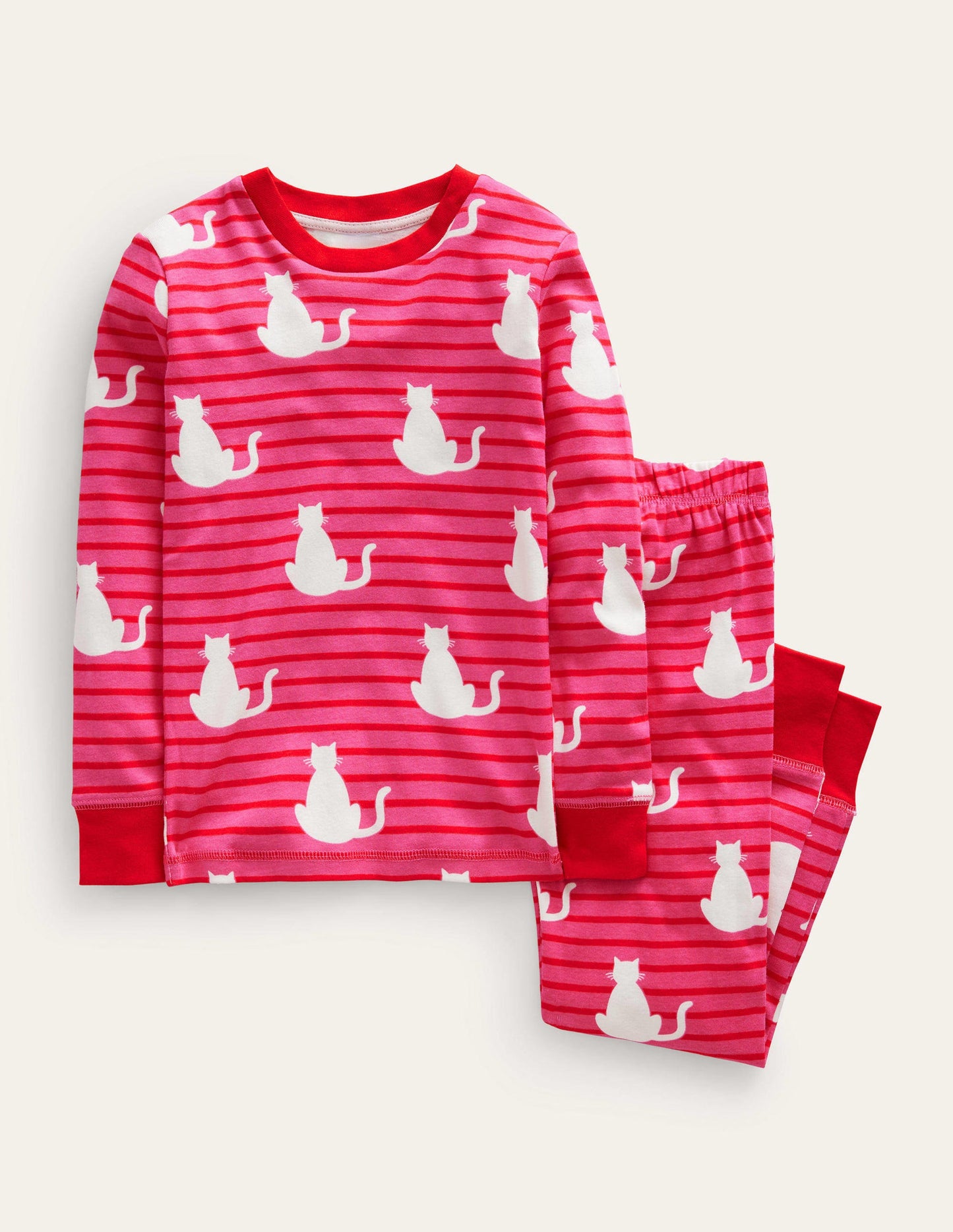 Snug Glow-In-The-Dark Pyjamas-Pink Cats