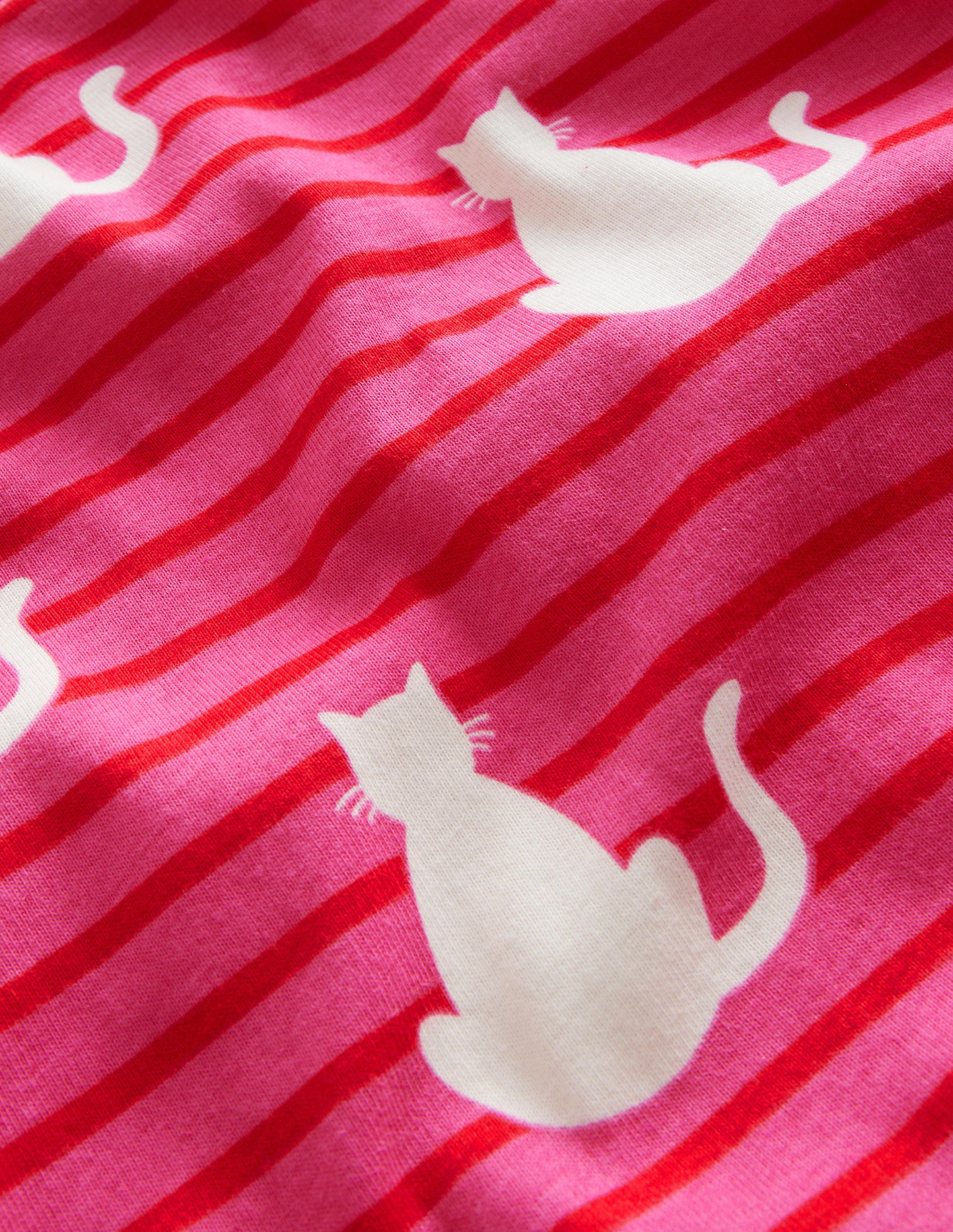 Snug Glow-In-The-Dark Pyjamas-Pink Cats - Image 3