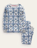 Snug Glow-In-The-Dark Pyjamas-Ash Blue Owls