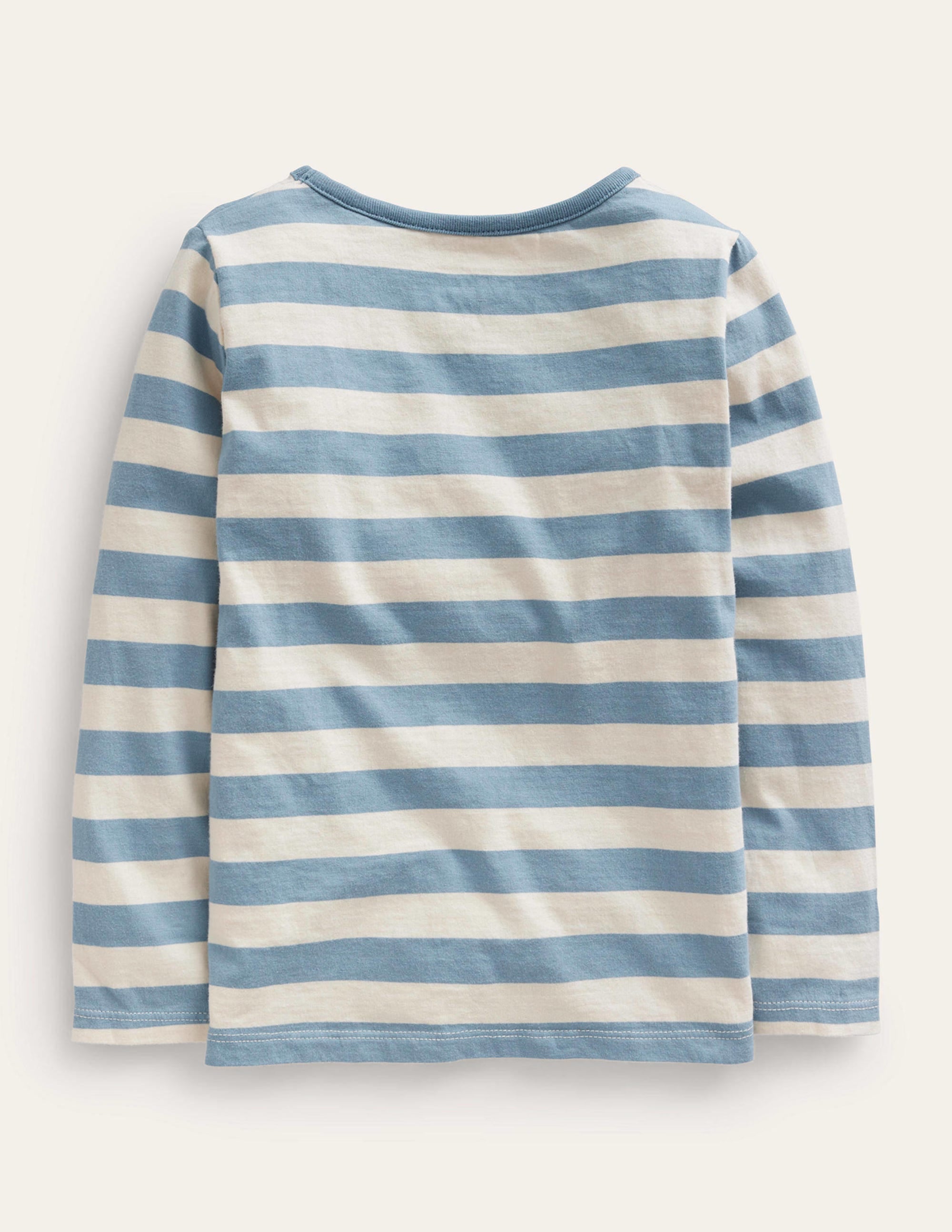 Halloween Appliqué Cotton Top-Pebble Blue/Ivory - Image 2