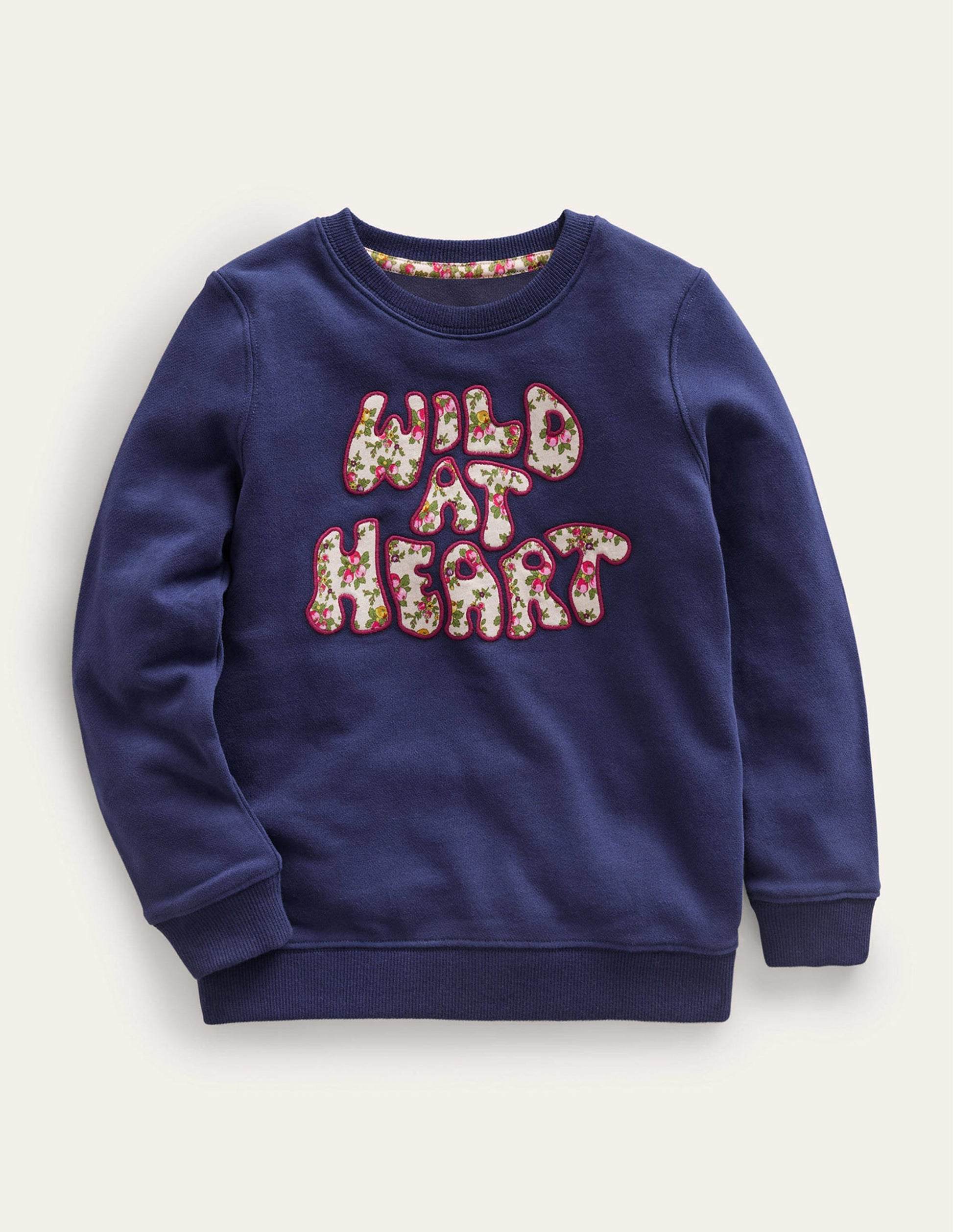 Applique Sweatshirt-College Navy-2
