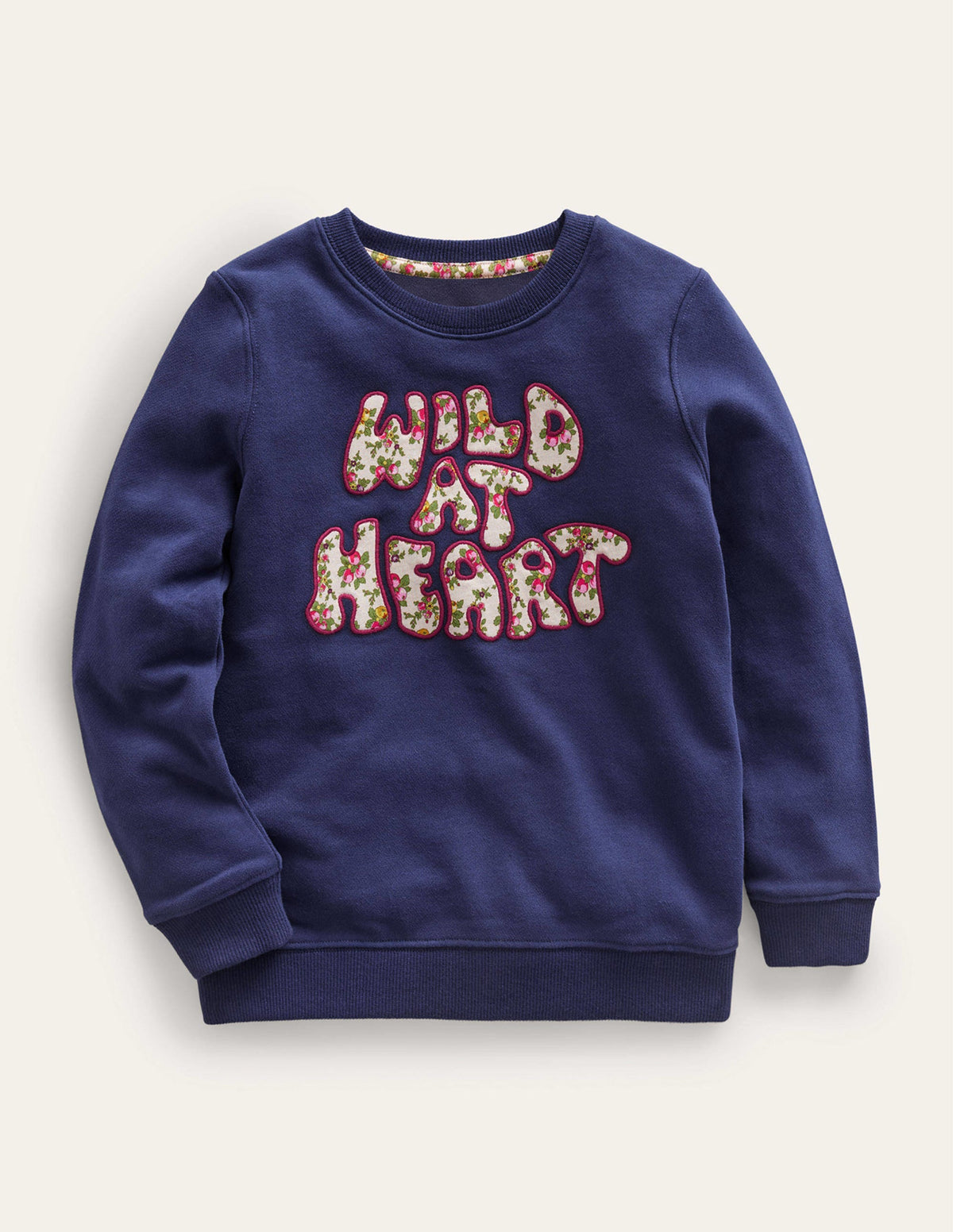 Applique Sweatshirt-College Navy - Image 1