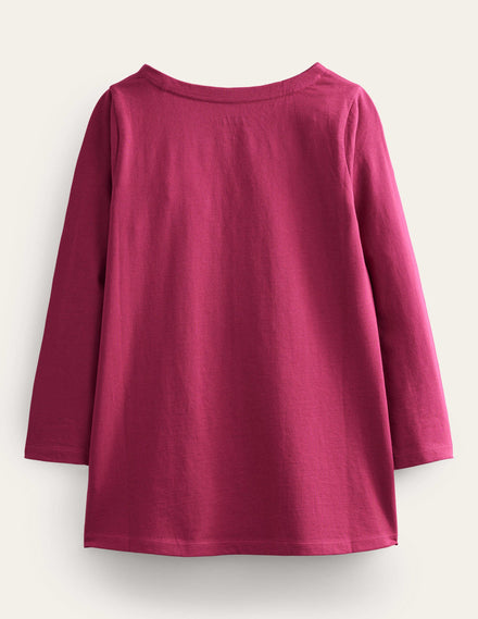 Appliqué Jersey Tunic-Penelope Pink