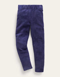 Velour Rib Leggings-Navy