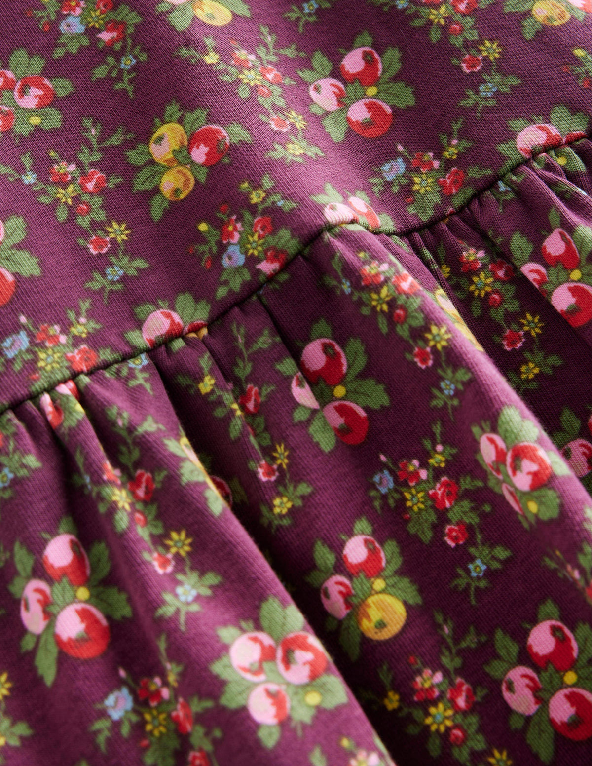 Roll Neck Jersey Dress-Berry Purple Orchard-3