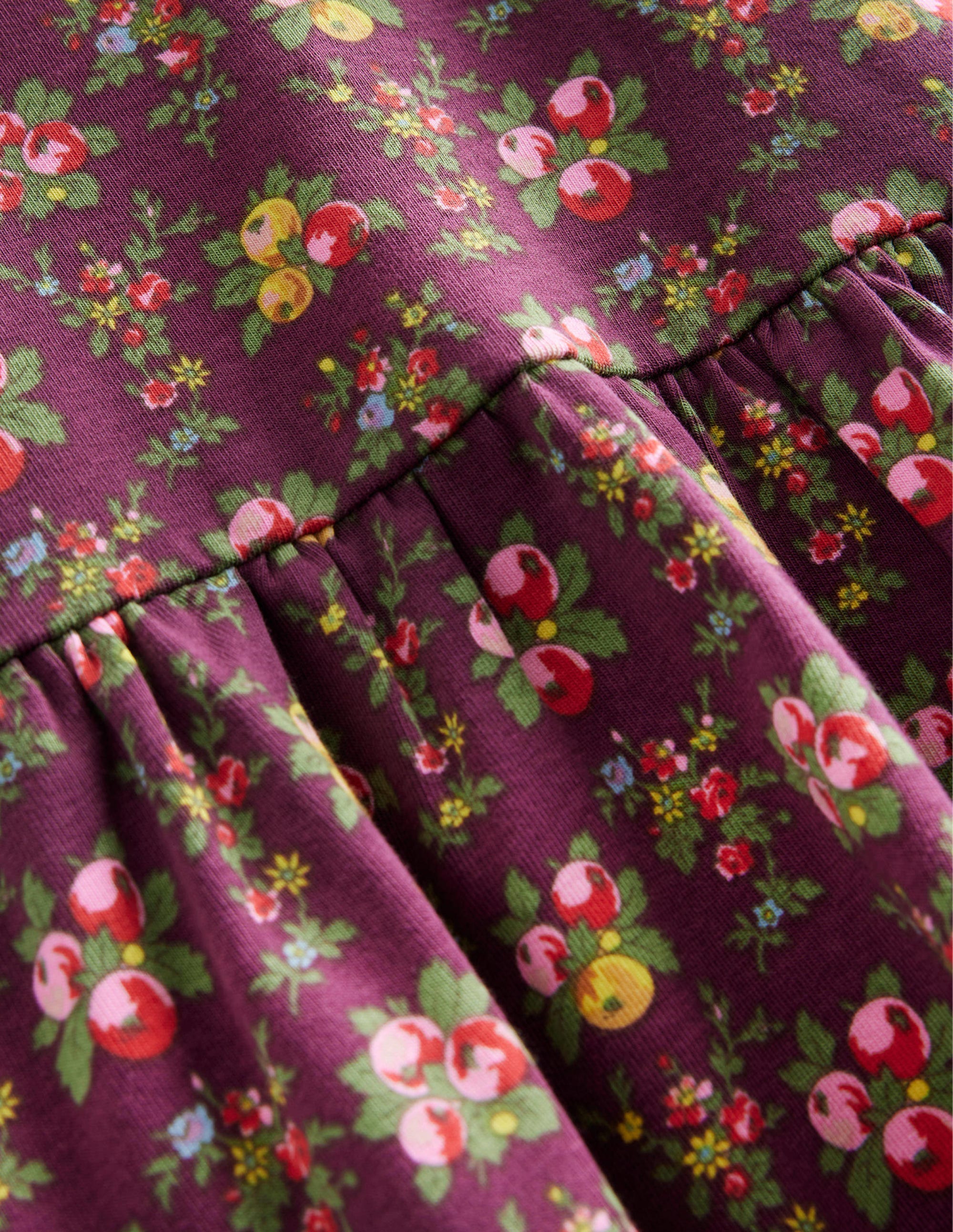 Roll Neck Jersey Dress-Berry Purple Orchard - Image 3