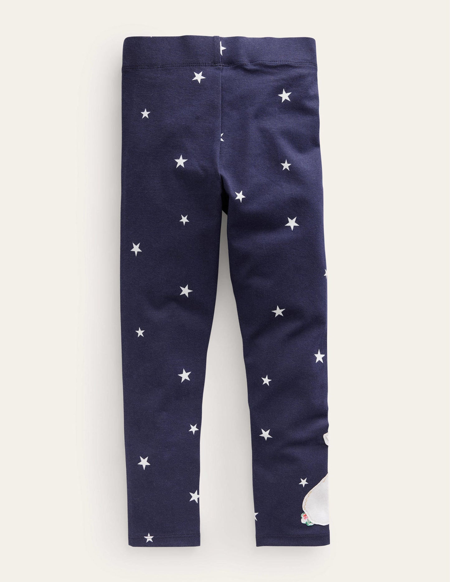 Appliqué Leggings-French Navy Stars Bunny