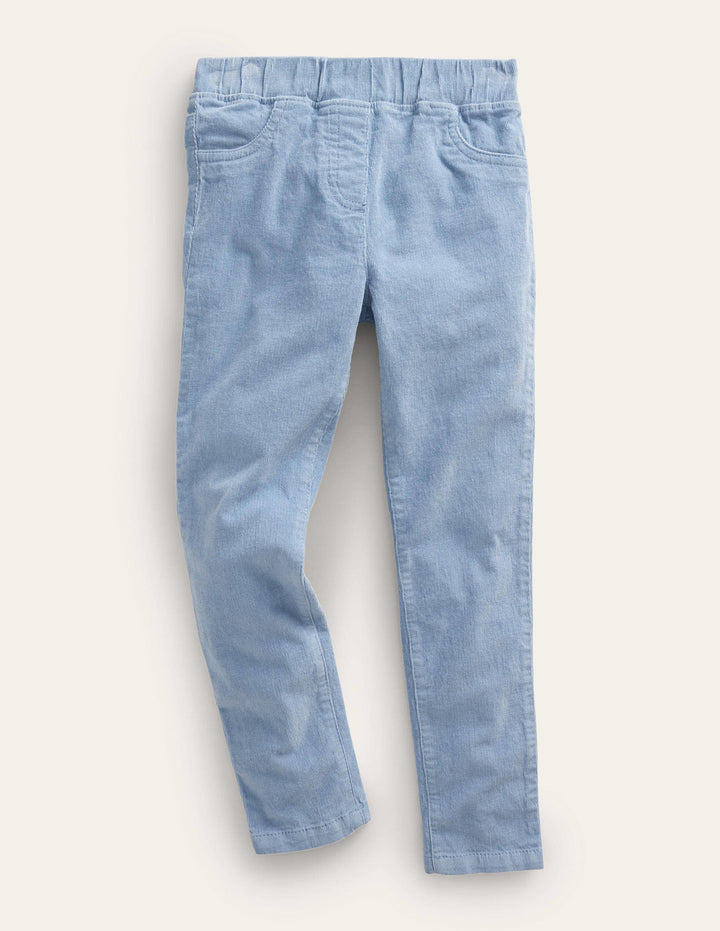 Cord Leggings-Pebble Blue