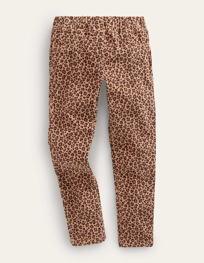 Cord Leggings-Leopard Print-1