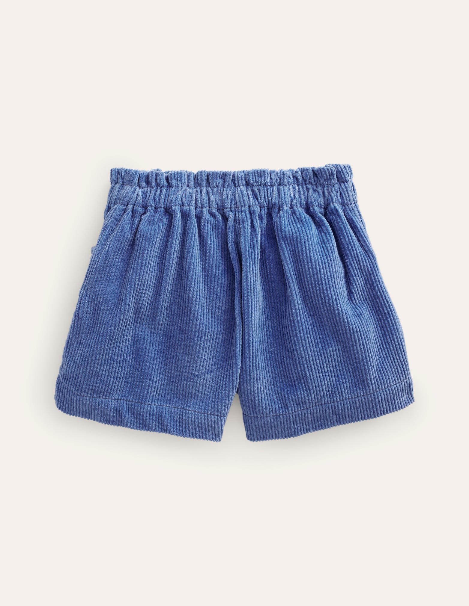 Chunky Cord Shorts-Delft Blue-2