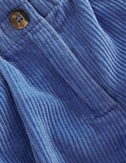 Chunky Cord Shorts-Delft Blue-3