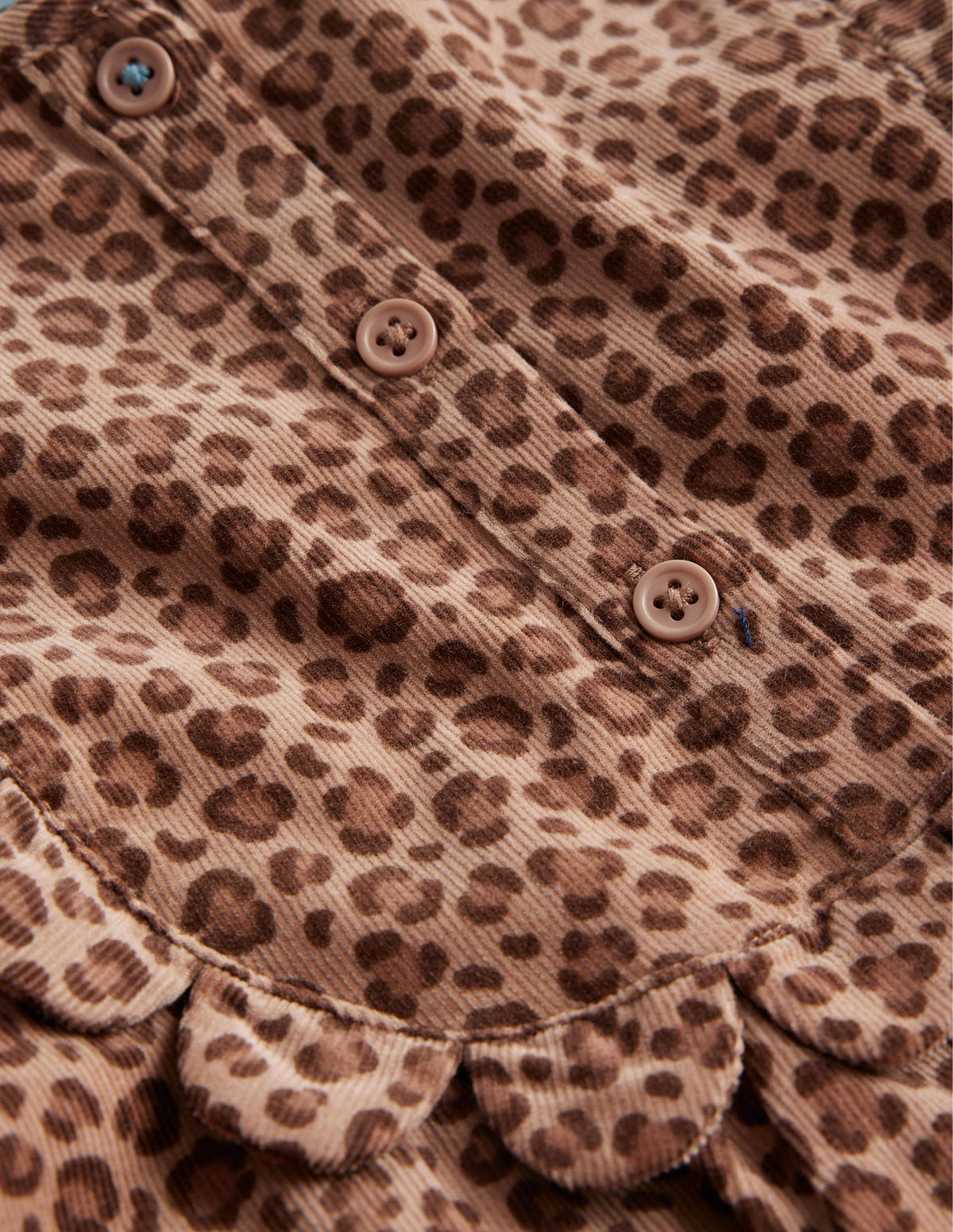 Scallop Cord Dress-Leopard Print - Image 3