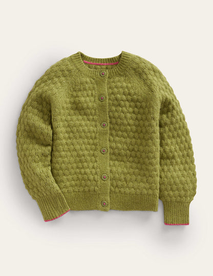 Bobble Stitch Cardigan-Starfruit Green-1