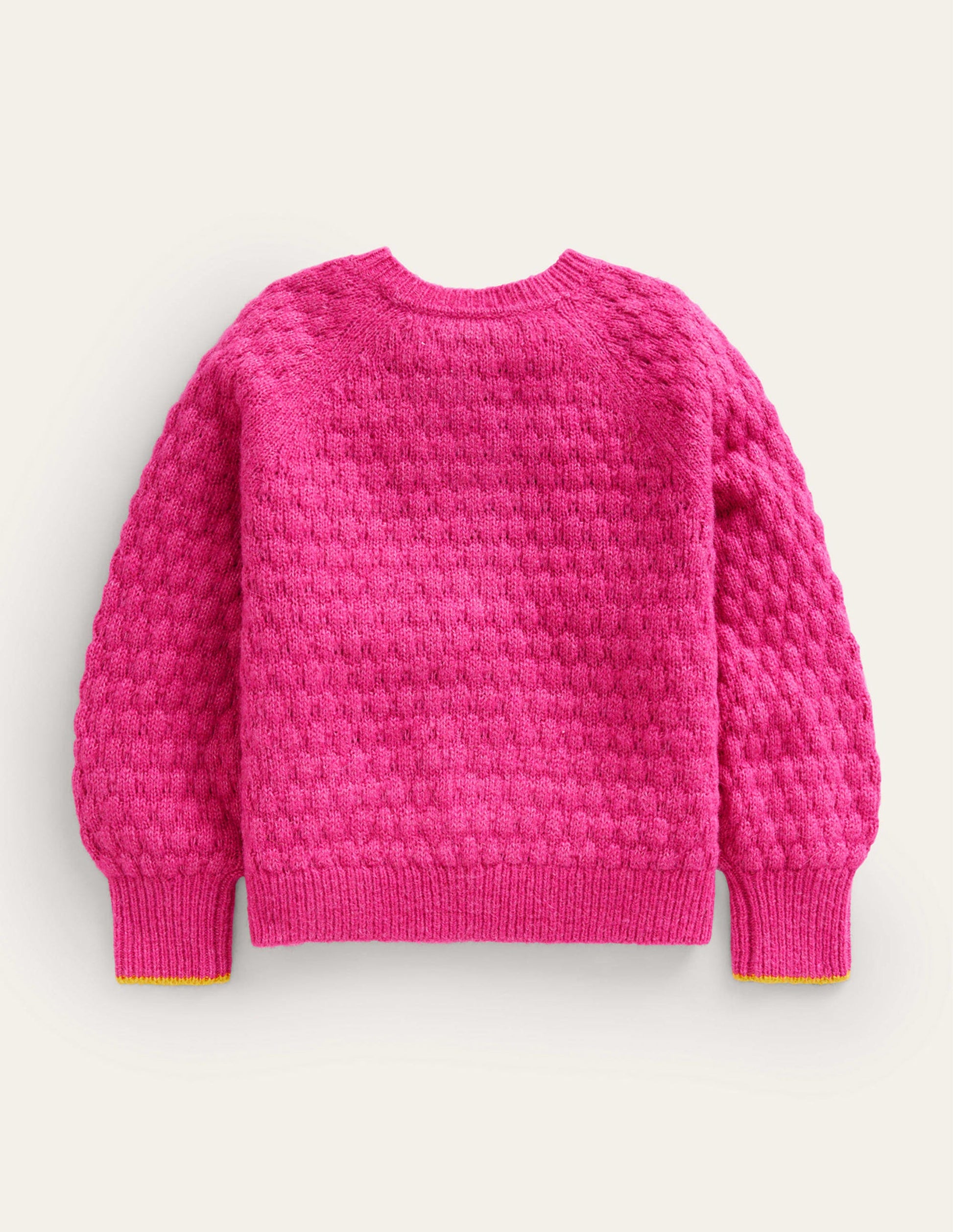 Bobble Stitch Cardigan-Mid Pink-2