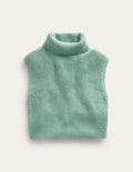 Roll Neck Tank-Green smoke