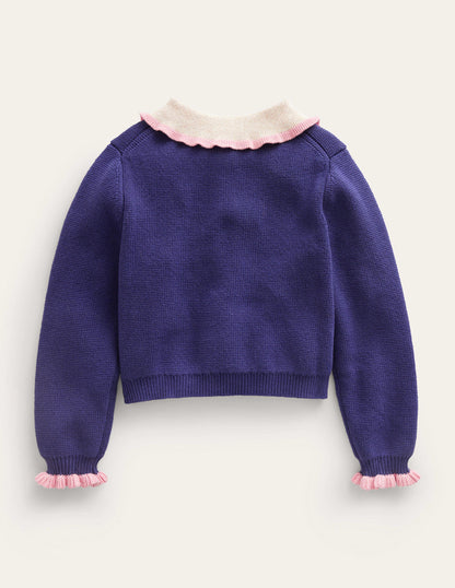 Knitted Jacket-College Navy-4