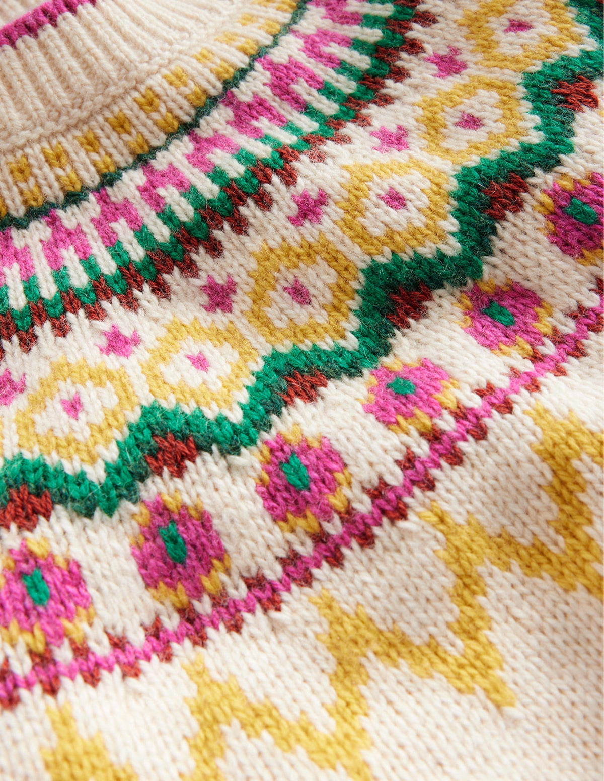 Fair Isle Jumper-Oatmeal Marl-3