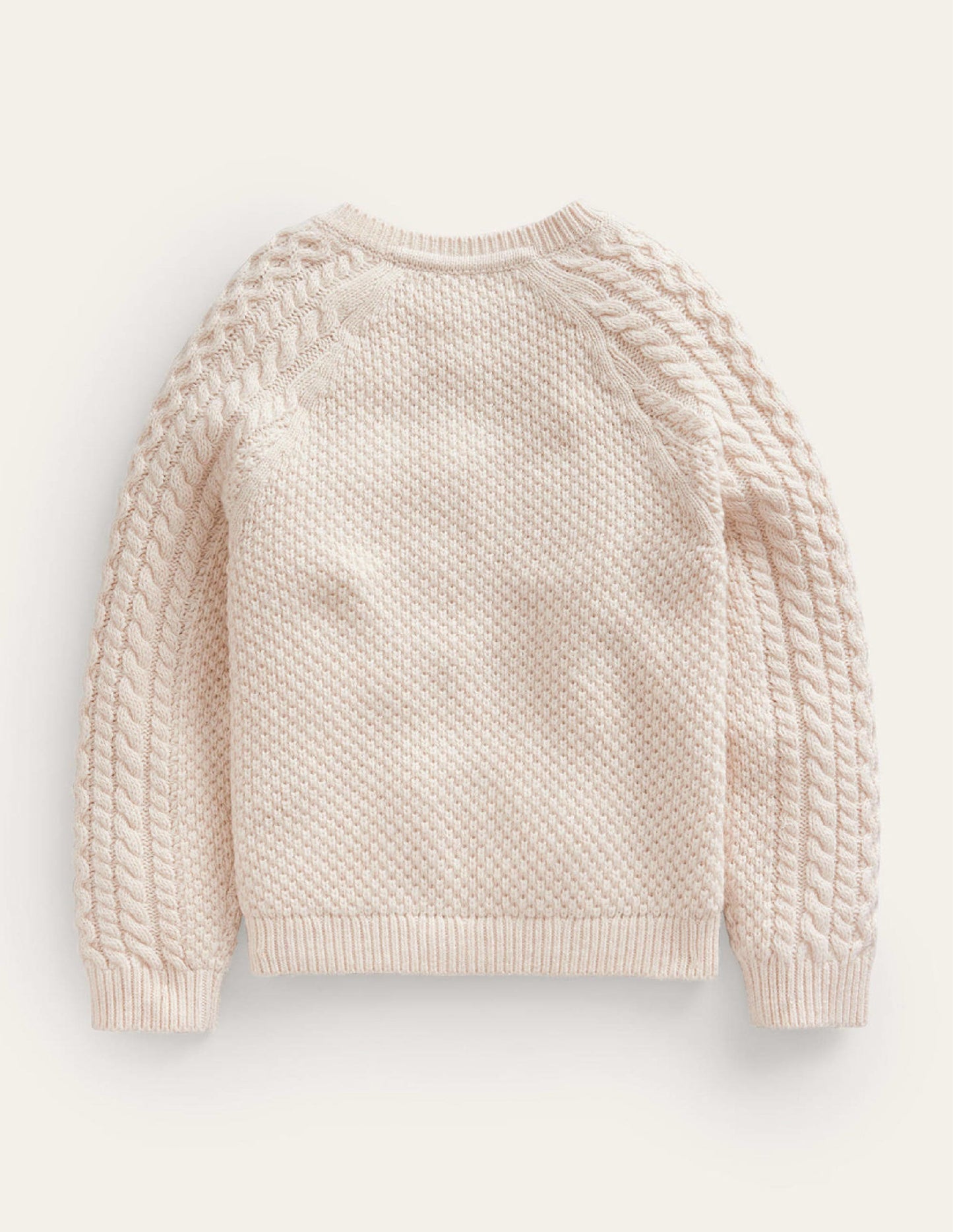 Cable Cardigan-Ecru Marl