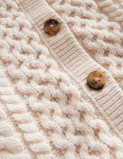 Cable Cardigan-Ecru Marl-4