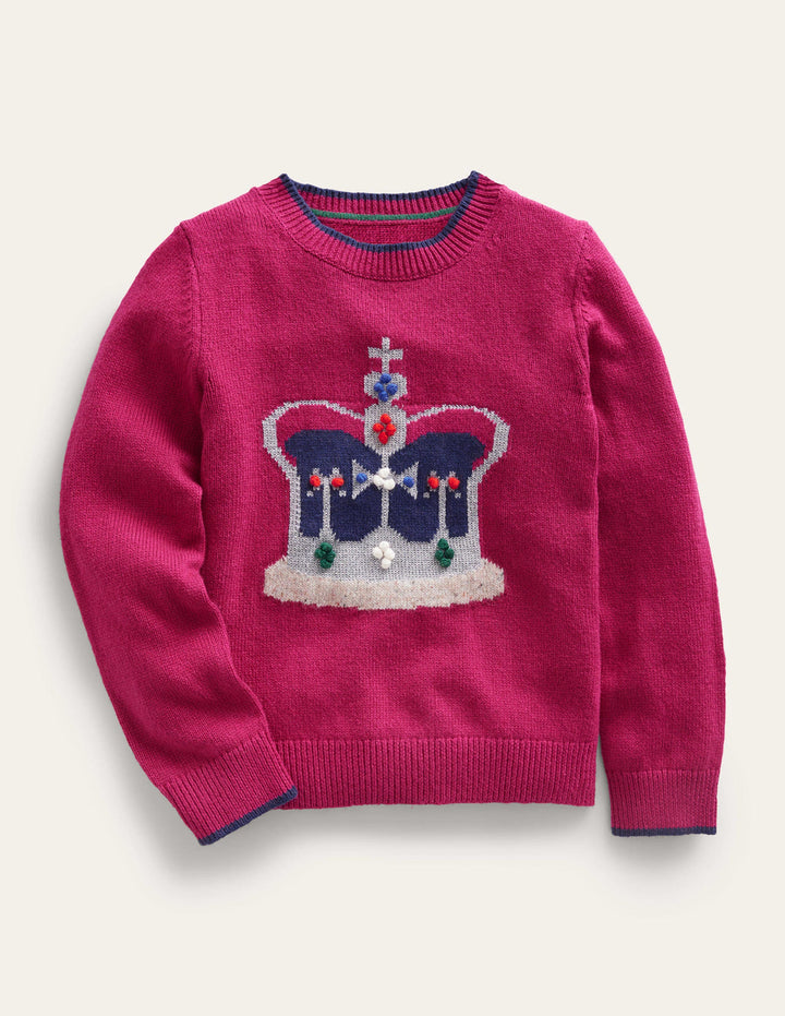 Crown Jumper-Penelope Pink