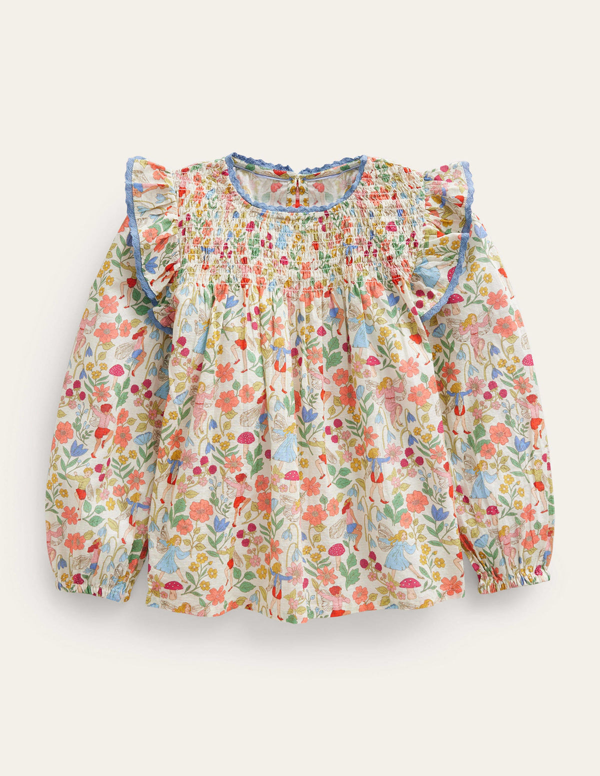 Smocked Ruffle Blouse-Vanilla Fairies - Image 1
