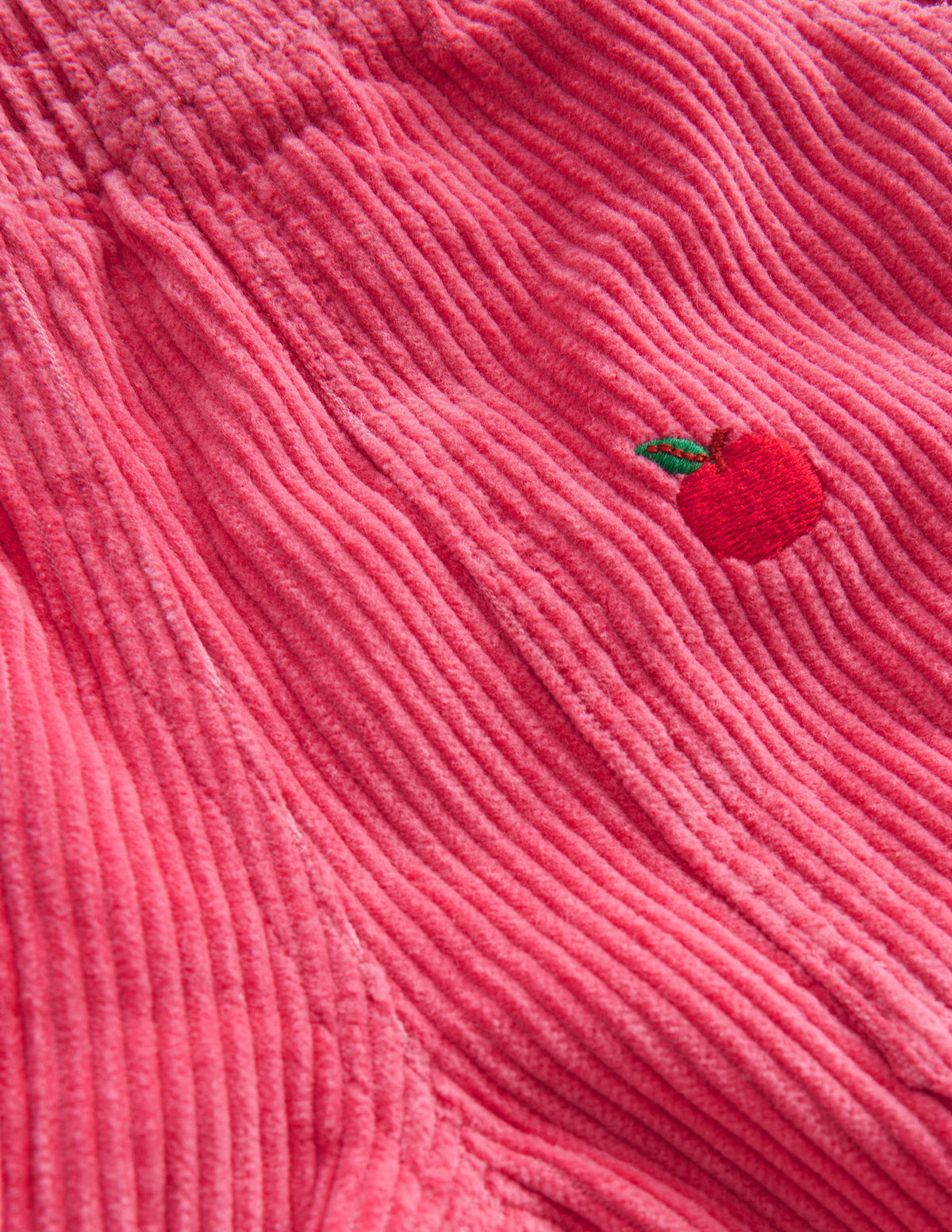 Embroidered Cord Pull-Ons-Blush Pink Embroidered Apples - Image 3