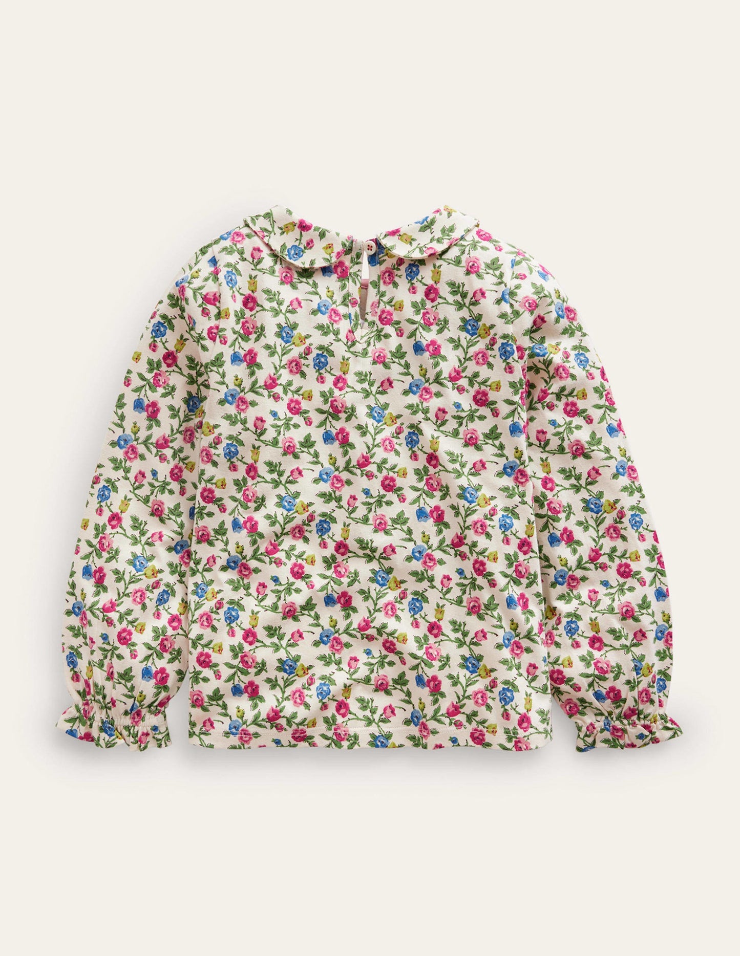 Collared Jersey Top-Vanilla Pod Rose