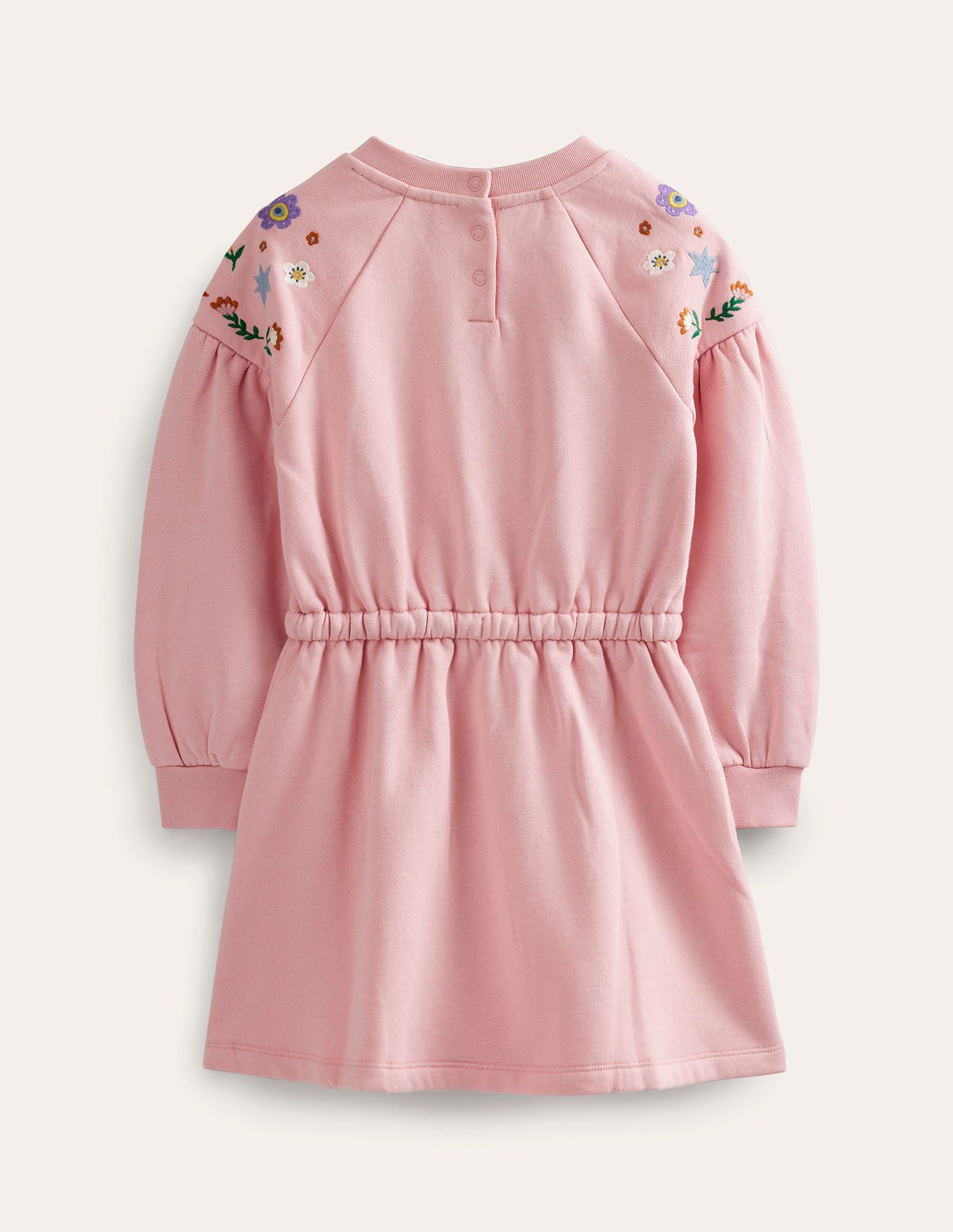 Embroidered Sweatshirt Dress-Boto Pink Animals-2